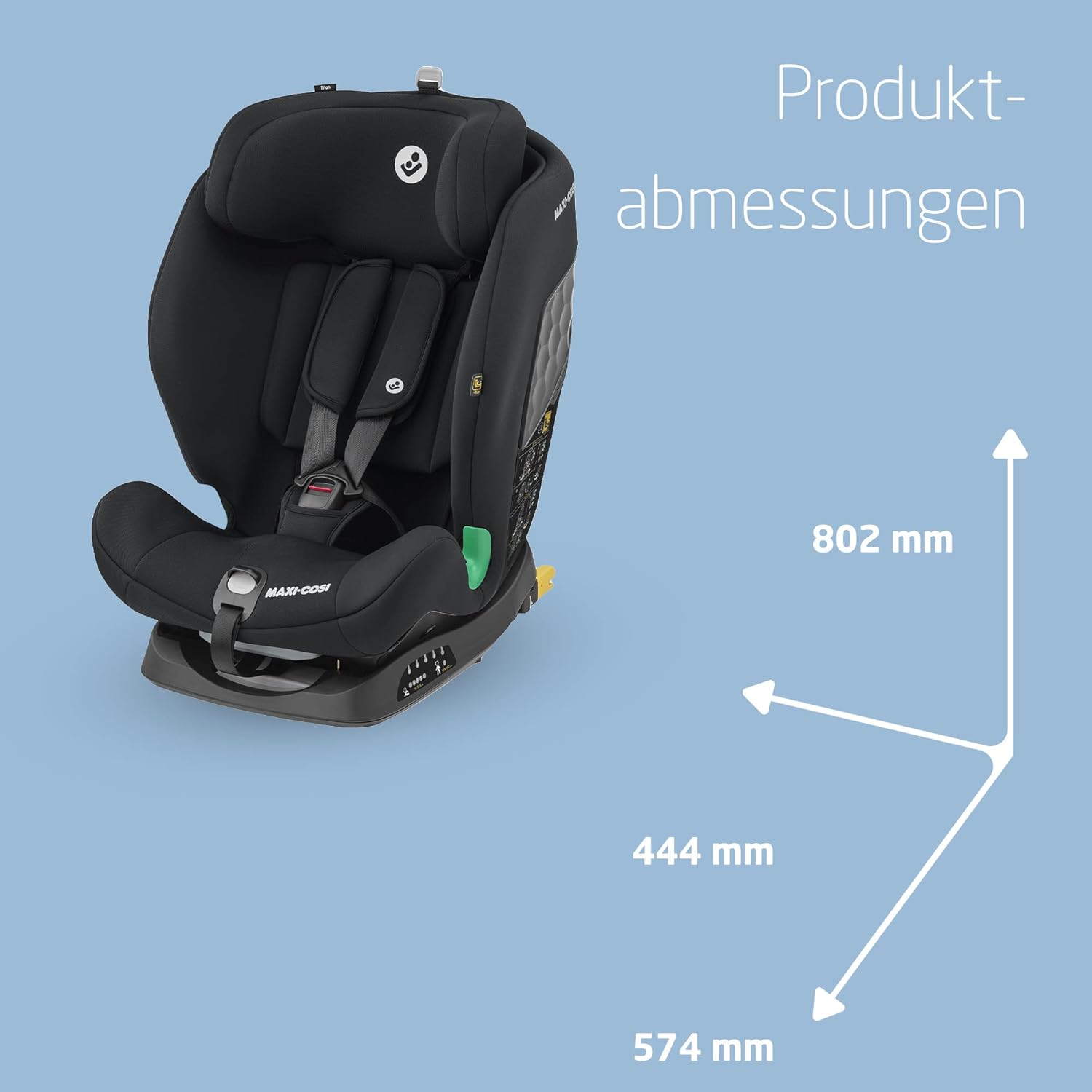 Maxi-Cosi Titan S i-Size, Child Car Seat, 15 months-12 years (76-150cm), ISOFIX Car Seat, 5 Recline Positions, 13 Headrest Positions, G-CELL Protection, 5-Point Safety Harness, Tonal Graphite - Meloni2