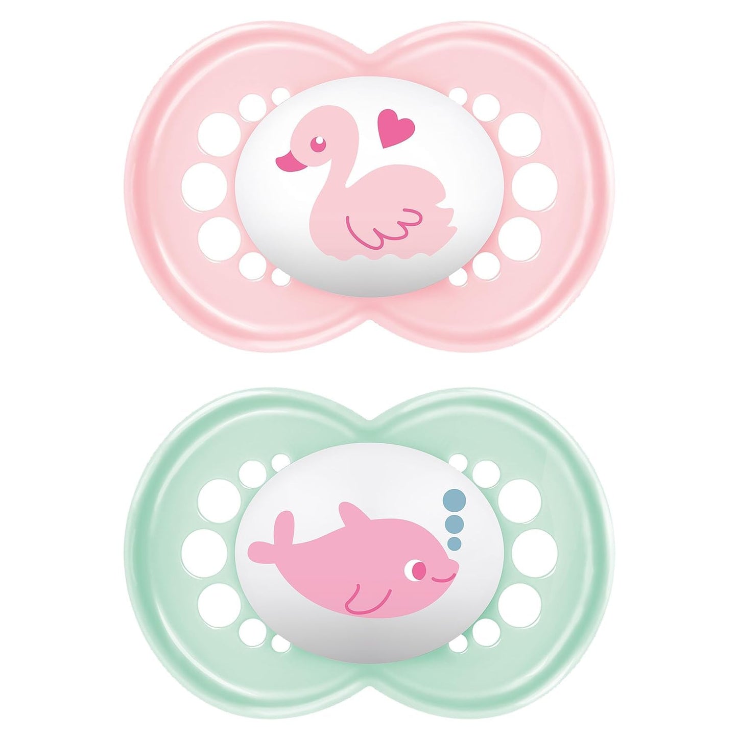 MAM Original Schnuller im 2er-Set, zahnfreundlicher Baby Schnuller aus nachhaltigen & bio-erneuerbaren Materialien, Sauger aus MAM SkinSoft Silikon, mit Schnullerbox, 0-6 Monate, Hase/Reh - Meloni2