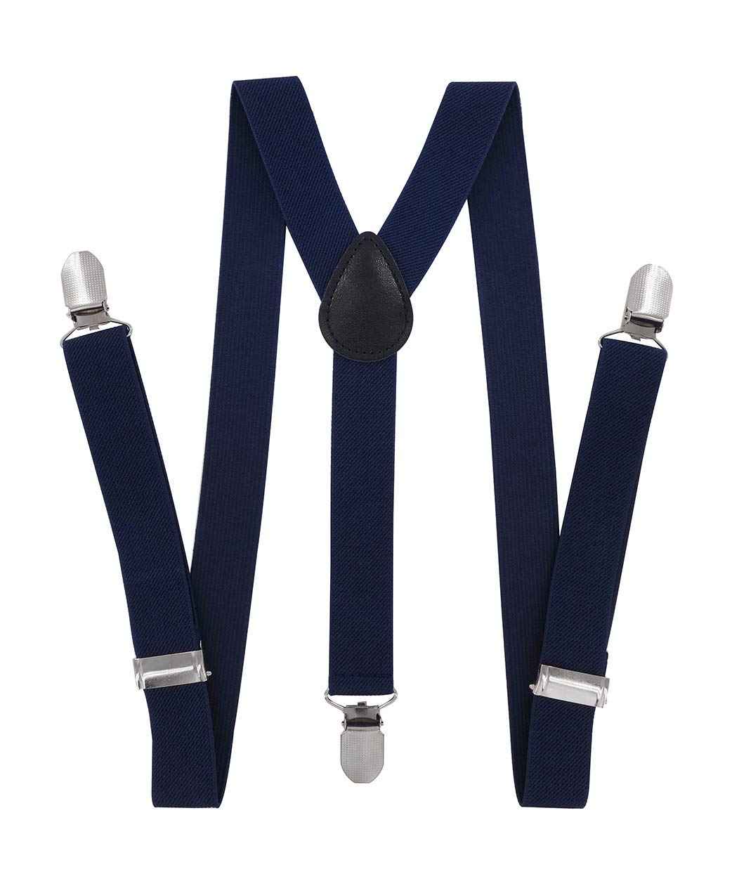 axy HTK25-1 Children's Boys Braces Y Shape Wide 2.5 cm with 3 Strong Clips Can be Combined with Bow Tie Plain Colours
