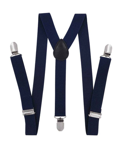 axy HTK25-1 Children's Boys Braces Y Shape Wide 2.5 cm with 3 Strong Clips Can be Combined with Bow Tie Plain Colours