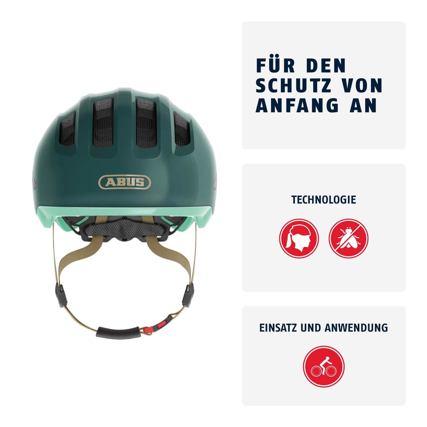 ABUS Kinderhelm Smiley 3.0 ACE LED - Fahrradhelm mit Licht
