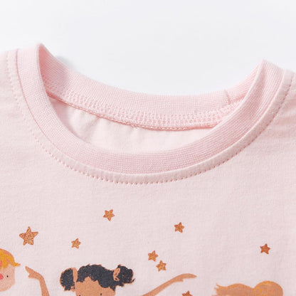 Kleinkind Mädchen Kurze Ärmel Ostern Kleid Baumwolle lässig Jersey Shirt Playwear Applique Kleid