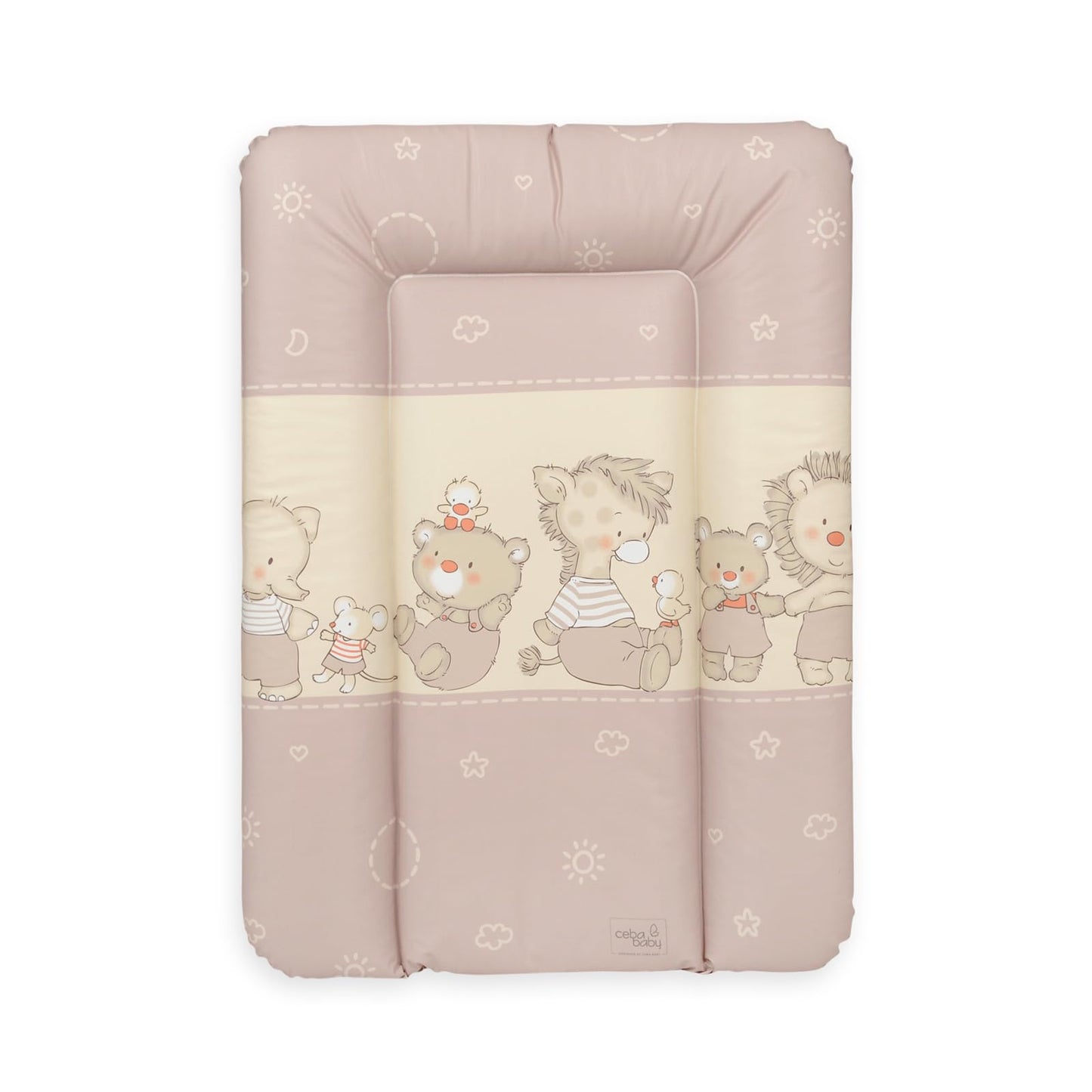 Ceba Baby® weiche Wickelauflage 50x70 cm - Baby Wickelunterlage - Wickeltischauflage für Junge und Mädchen - Wasserdicht, abwaschbar - OEKO-TEX® Standard 100 - Made in EU - Waldfreunde