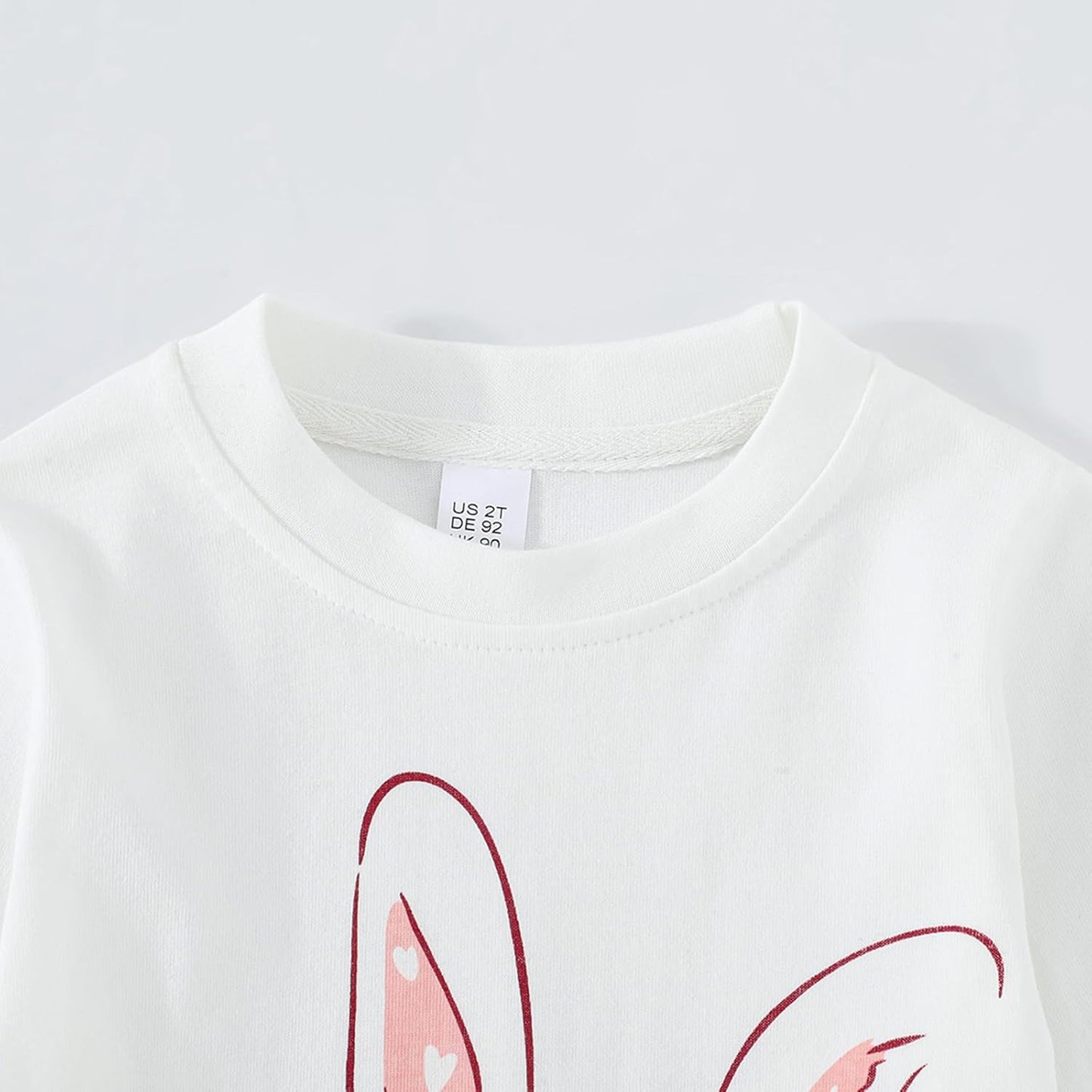 Kinder Hase Langarmshirt für Mädchen Jungen Baumwolle Rundhals Langarm Shirt Ostergeschenke Cartoon Bunny Oberteile Tops 2-7 Jahre