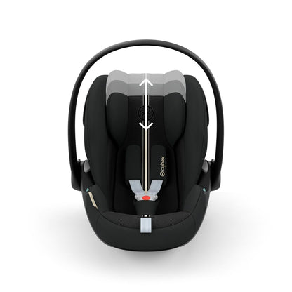 CYBEX Gold Babyschale Cloud G i-Size Plus, Inkl. Neugeboreneneinlage, Ab Geburt bis ca. 24 Monate, Für Kinder ab 40 cm bis 87 cm, Max. 13 kg, Moon Black - Meloni2