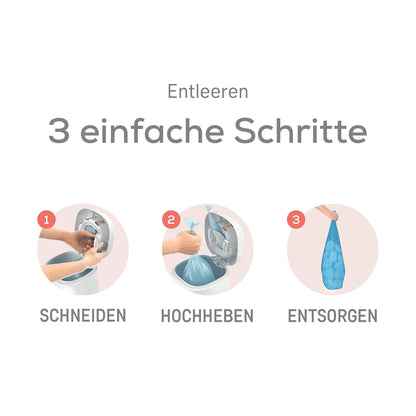 Angelcare Original Dress-Up XL Windeleimer, 5 x weniger Folienverbrauch, Umweltfreundlicheres System mit 1 Nachfüllkassette