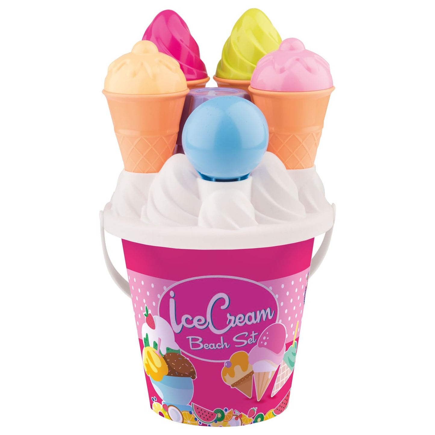 Simba 107114092 - Ice Cream Beach Bucket Set, Assorted Colours
