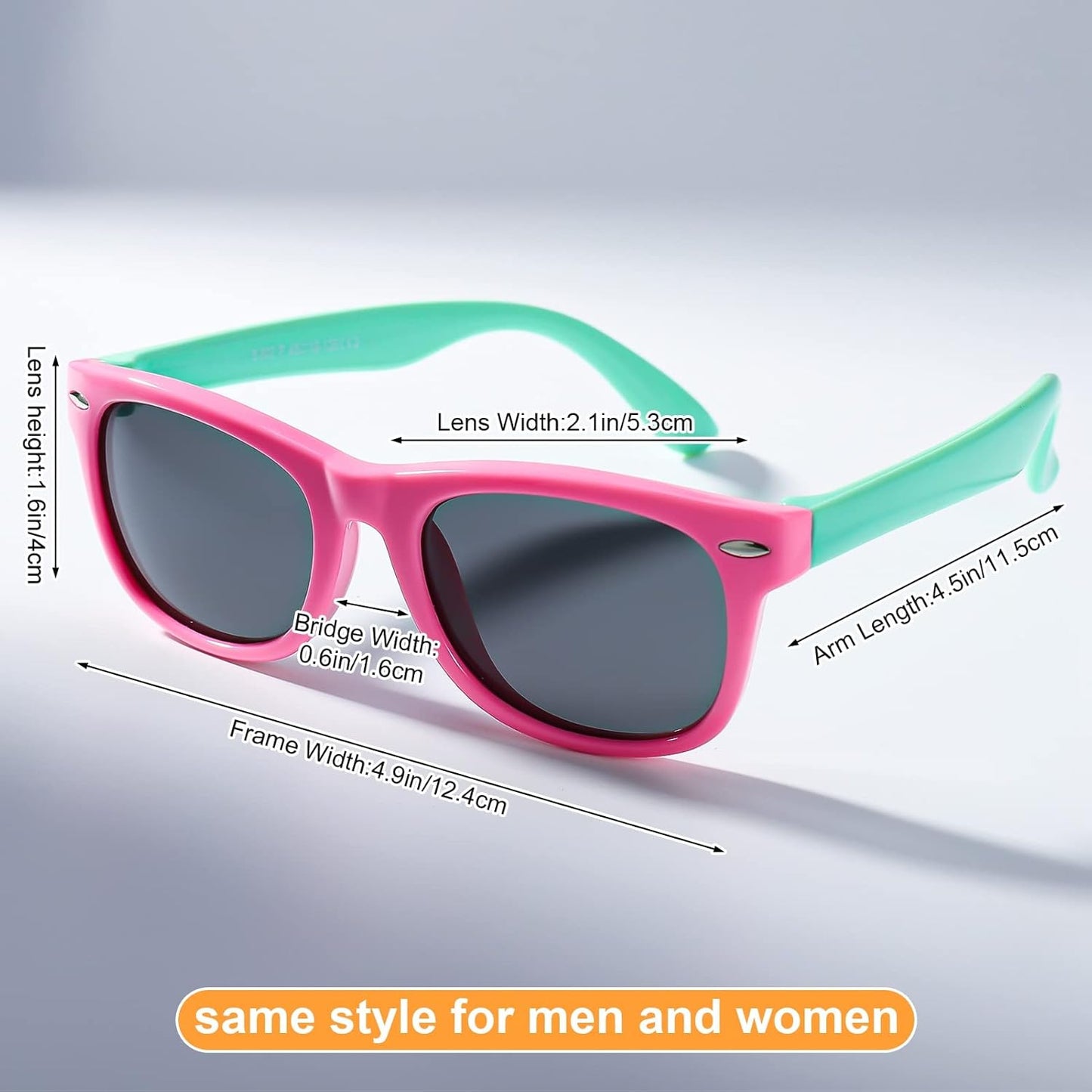 Utensilsto Pack of 3 Children's Polarised Flexible Sunglasses Silicone Frame Sunglasses for Boys Girls 2-12 Years (Pink+Red)