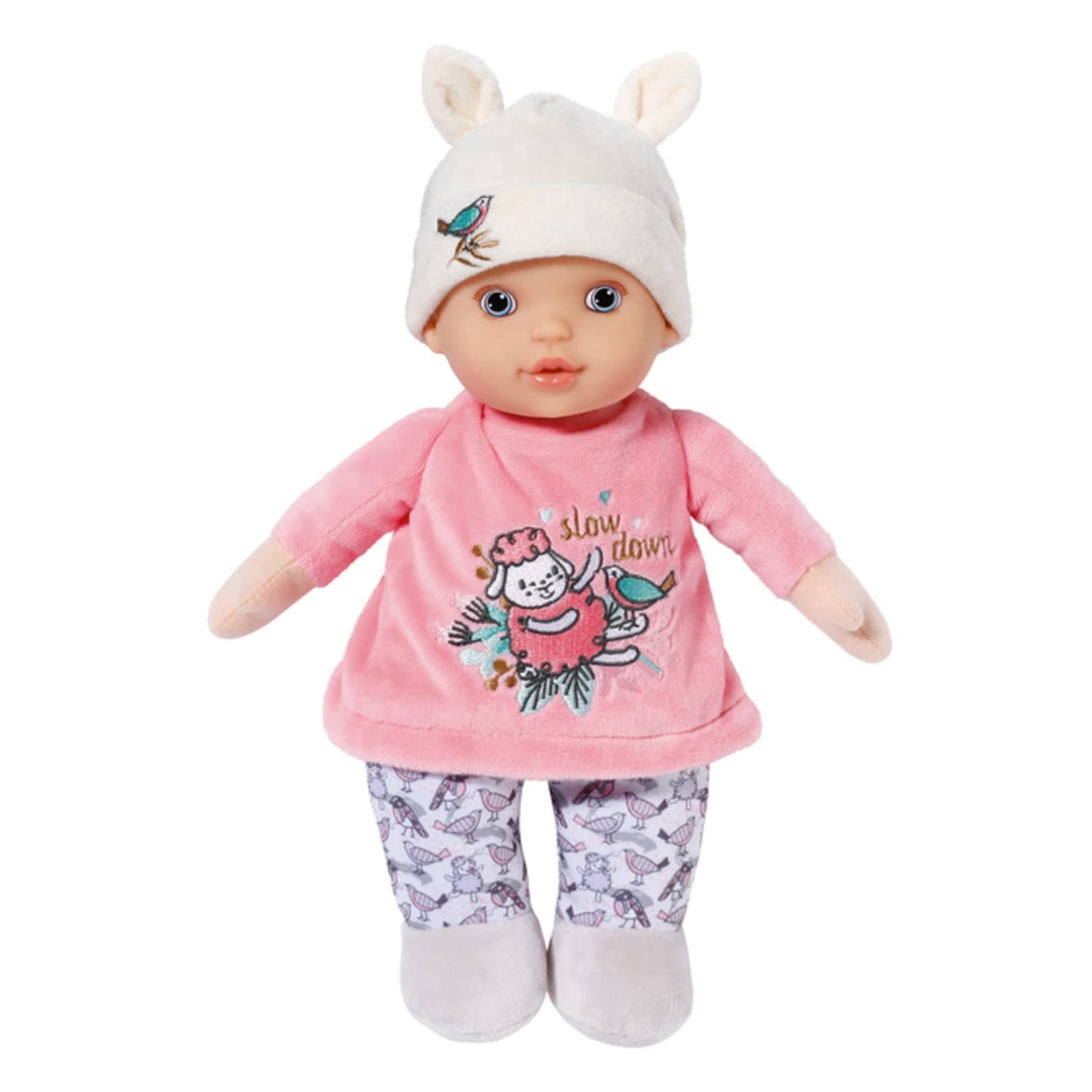 Zapf Creation 706428 Baby Annabell Sweetie for Babies 30cm - weiche rosa Stoffpuppe für Babys, integrierte Rassel, waschbar, ab Geburt nutzbar.