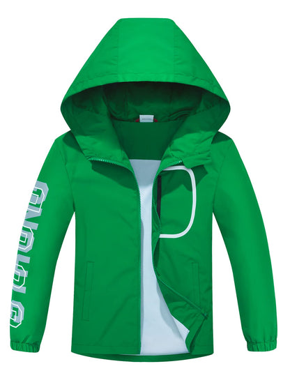 ALXHUTE Kinder Regenjacke Wassersäule Jungen Mädchen Übergangsjacke Funktionsjacke mit Kapuze