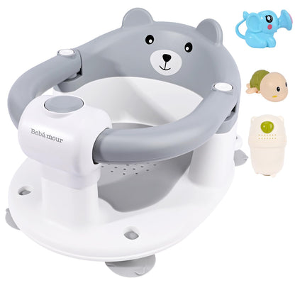 Bebamour Baby Bath Seat 6 Months + Child Bathtub Non-Slip Bath Chair, Water Jug