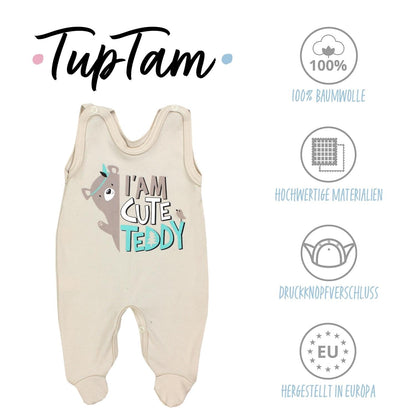 TupTam Baby Unisex Strampler mit Aufdruck Spruch 5er Pack