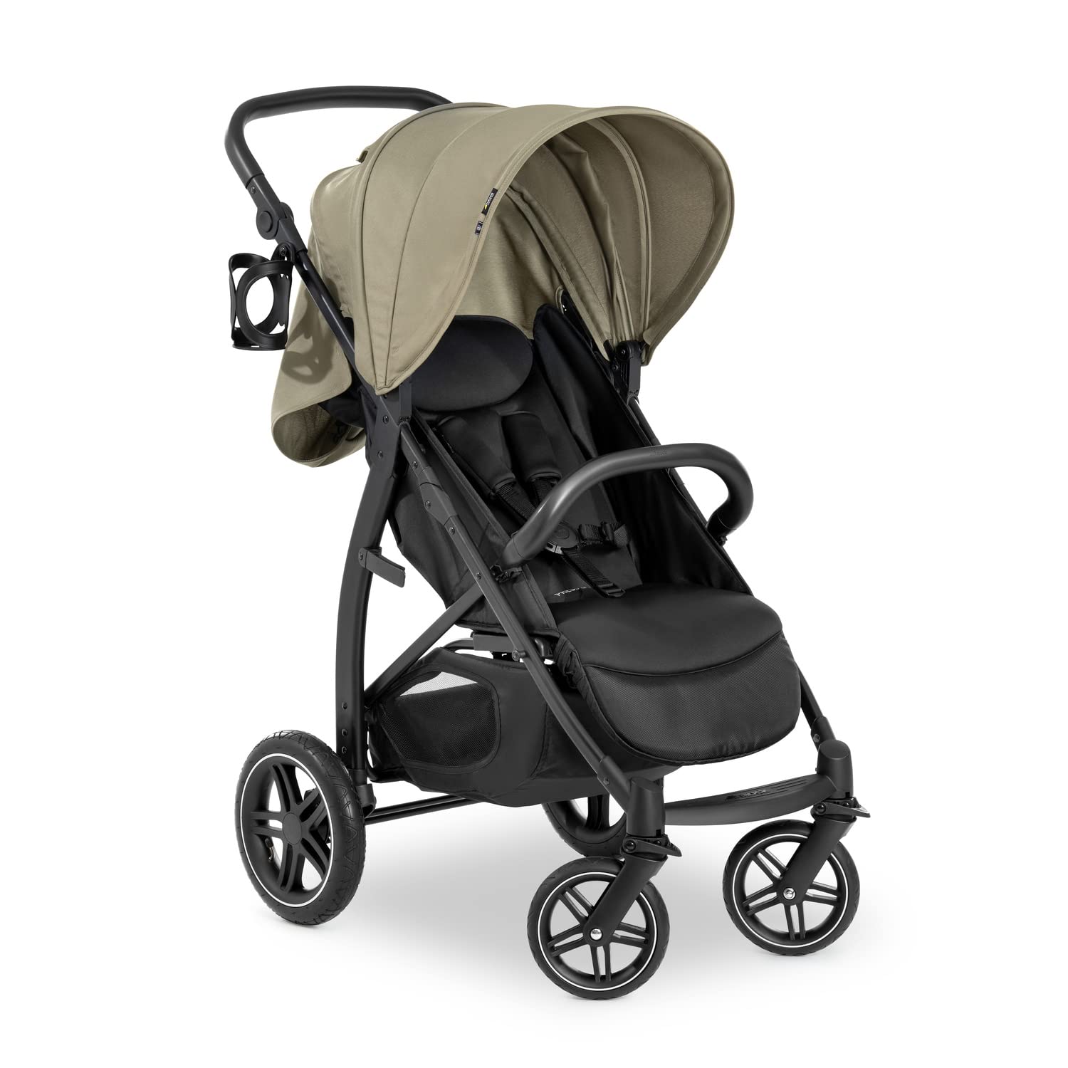 hauck Rapid 4D, Rosa - Kinderbuggy mit Liegefunktion ab Geburt bis 22 kg - UV Schutz 50+ - Klein Zusammenklappbar - Höhenverstellbarer Schieber mit Getränkehalter - Pannensichere Gummi Räder - Meloni2