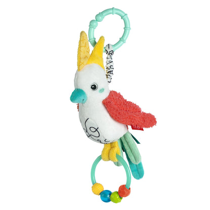 Fehn Activity-Spieltier Teddy – Baby Motorikspielzeug für Kinderwagen, Kinderbett und Babyschale zum Beißen, Greifen und Geräusche erzeugen – Beißring Spielzeug für Babys und Kinder ab 0+ Monaten