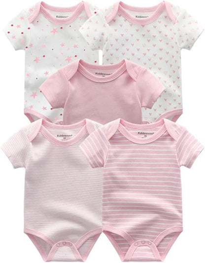 Kiddiezoom Baby-Body, Hose, Kleinkinder-Einteiler, Bekleidungs-Sets für Jungen und Mädchen aus Baumwolle, Mützen, Kratzfäustlinge