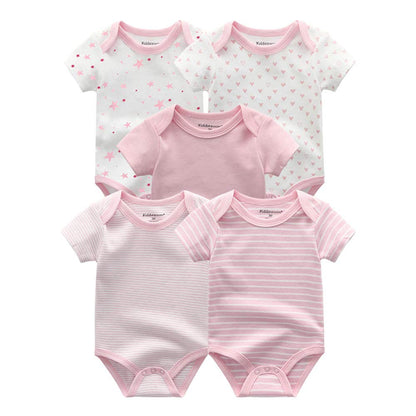 Kiddiezoom Baby-Body, Hose, Kleinkinder, Einteiler, Kleidung, Set, Outfits, für Jungen und Mädchen, Baumwollkappen, Kratzfäustlinge