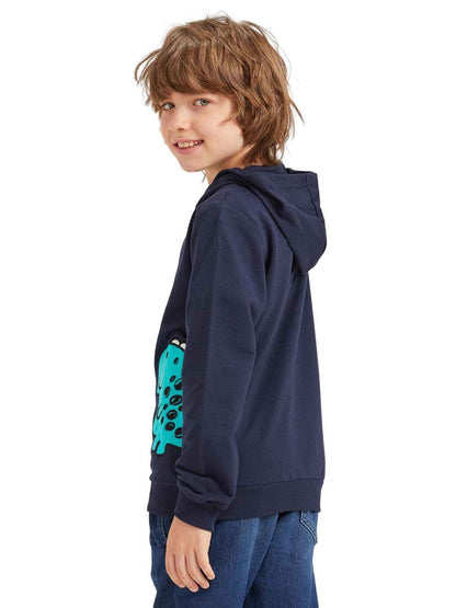 Alleen Boys' Sweat Jacket Hoodie Long Sleeve Cotton Children's Pullover Dino Hoodie Jacket with Hood and Zip