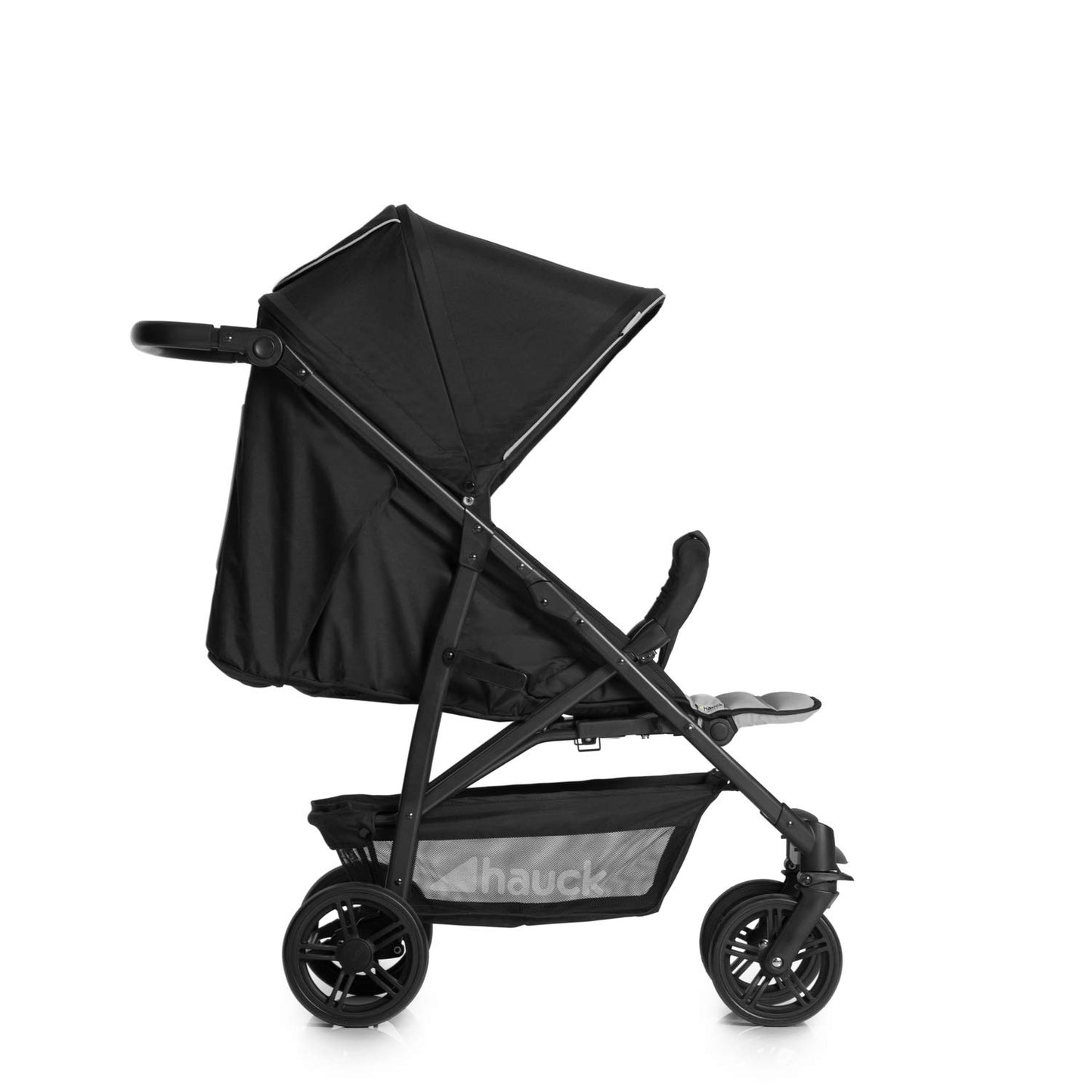 hauck Rapid 4, Grey - Pushchair from Birth up to 22 kg, Plastic Wheels, Compact & One Hand Folding, Height-Adjustable, Fully Reclining