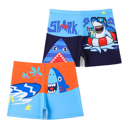 NautySaurs Pack of 2 Boys Swimming Shorts 5-13 Years Large Boys Swimwear Dinosaur Kids Swimming Trunks