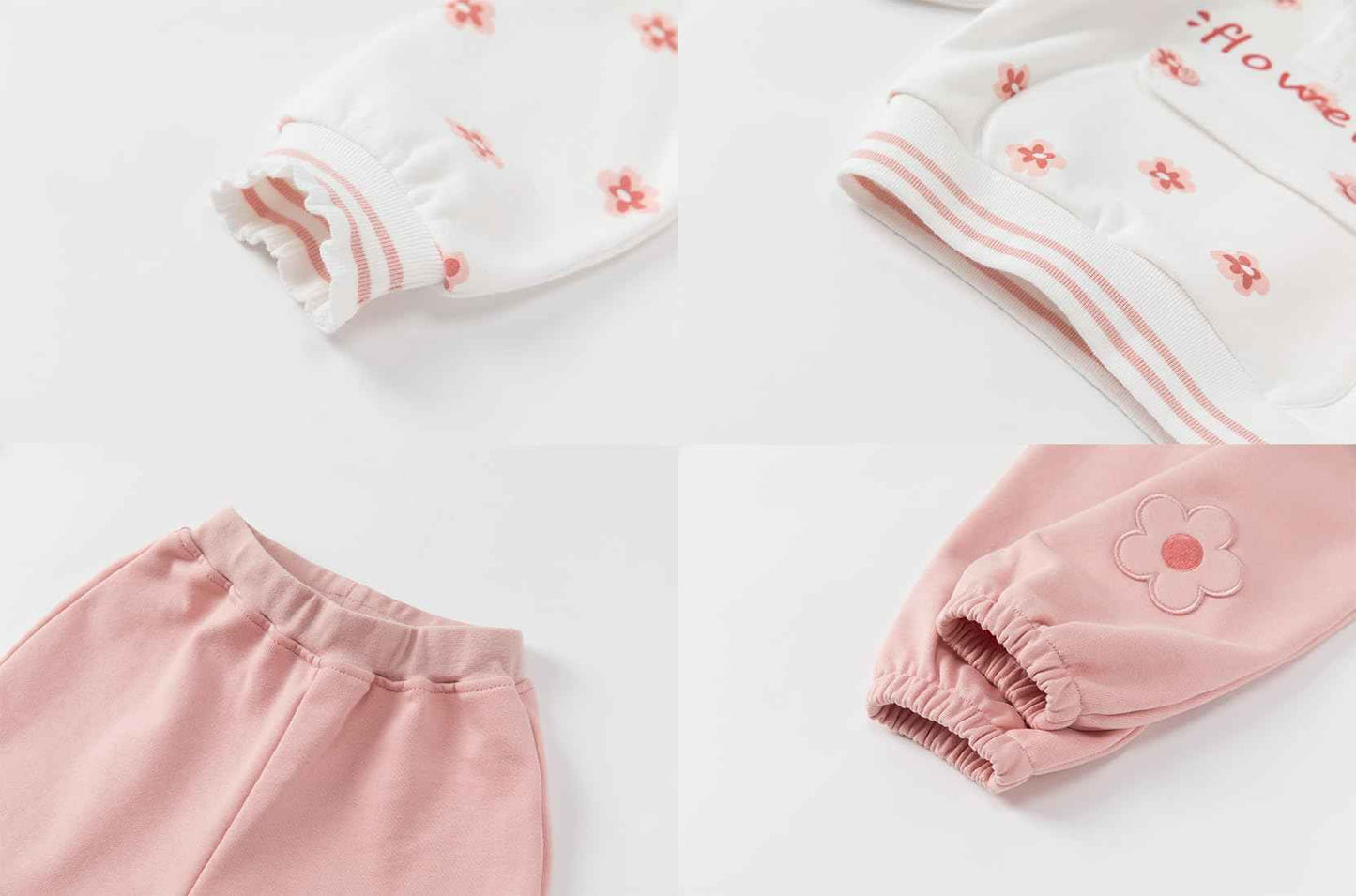 gurcooc Baby Clothing Set Baby Girl Clothing Long Sleeve Floral Hoodies Long Trousers Outfit Clothing 6-30 Months