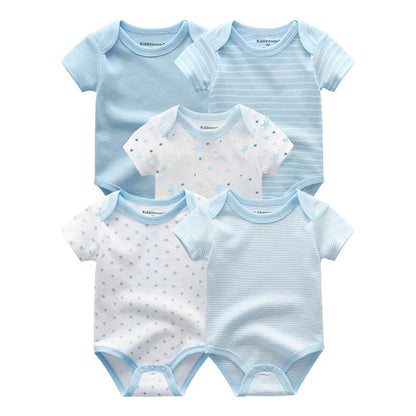 Kiddiezoom Baby-Body, Hose, Kleinkinder, Einteiler, Kleidung, Set, Outfits, für Jungen und Mädchen, Baumwollkappen, Kratzfäustlinge