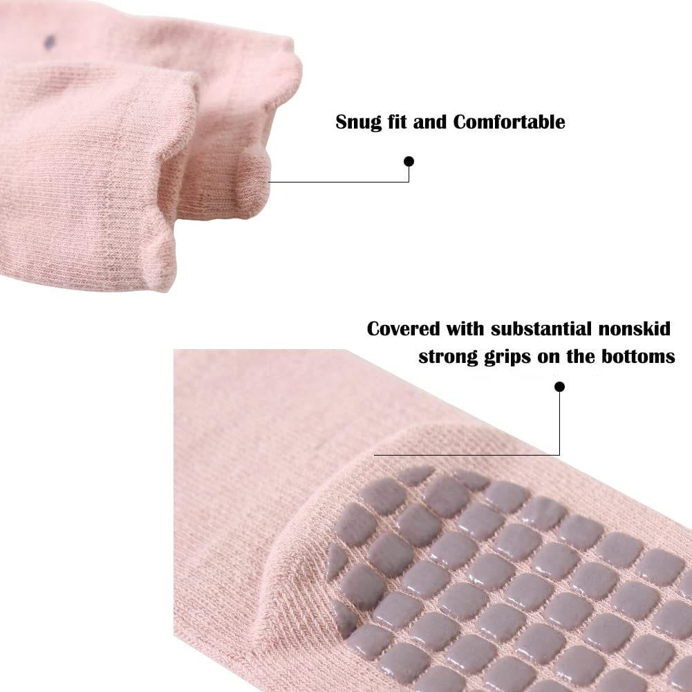 Rutschfeste Socken für Baby Mädchen Jungen 5 Paar Kinder Anti Rutsch Socken Sportsocken Stoppersocken