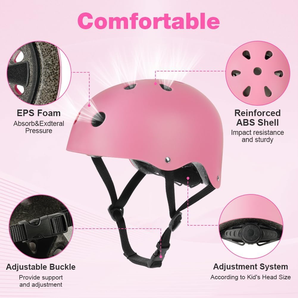 Flintronic Children's Bicycle Helmet, Children's Helmet, Bicycle Helmet for Children, Adjustable Skateboard Helmet for Bicycle, Skateboard, Scooter, Skating, Scooter, BMX for 2-13 Years