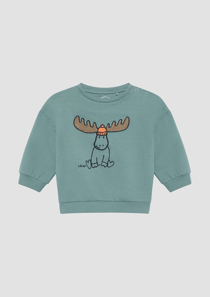 s.Oliver Sweatshirt mit Print und Stickerei