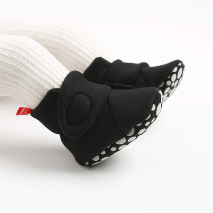Newborn Warm Winter Booties, Organic Cotton Lining and Non-Slip Stripes, Booties, Sock Shoes for Winter with Soft Sole, Crawling Shoes, Size 0 - 18 Months, Baby Boys and Girls, Prewalker and Toddler Shoes