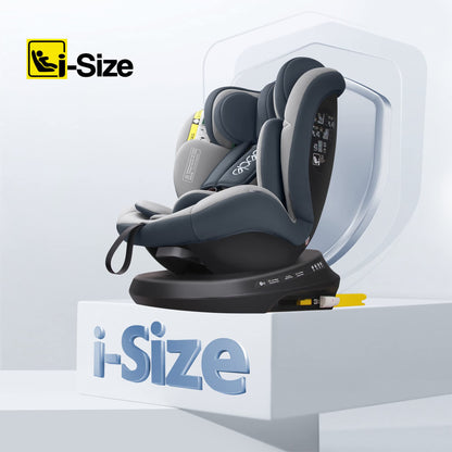 Reecle 360 Drehbar i-Size Kindersitz mit ISOFIX 40-150 cm (0-36 kg) Reboarder, ab Geburt -12 Jahre, ECE R129 - Meloni2