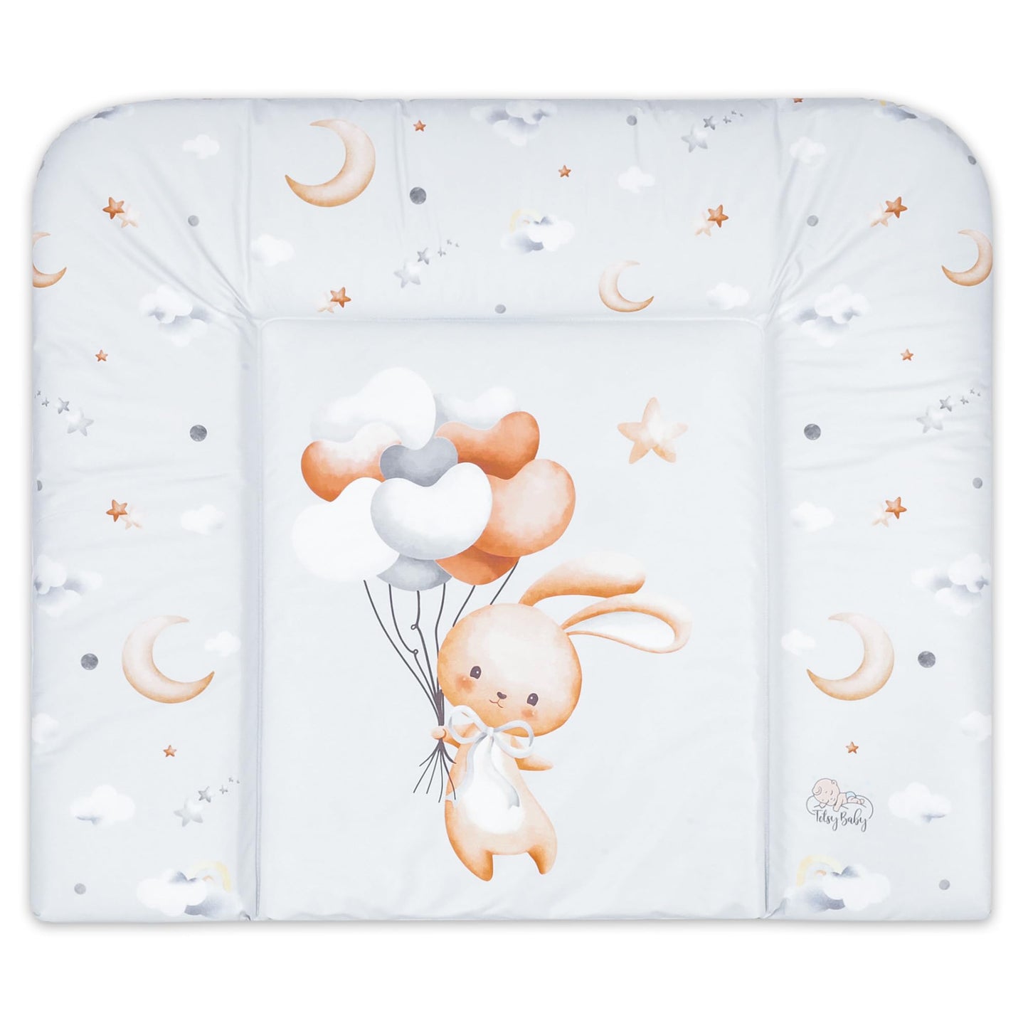 Wickelauflage Wickelunterlage abwaschbar und wasserdicht 75x72 cm - Wickelmatte zum Auflegen auf Wickeltisch Wickelaufsatz Wickelkommode oder Waschmaschine changing mat 75 x 72 Safari Motiv