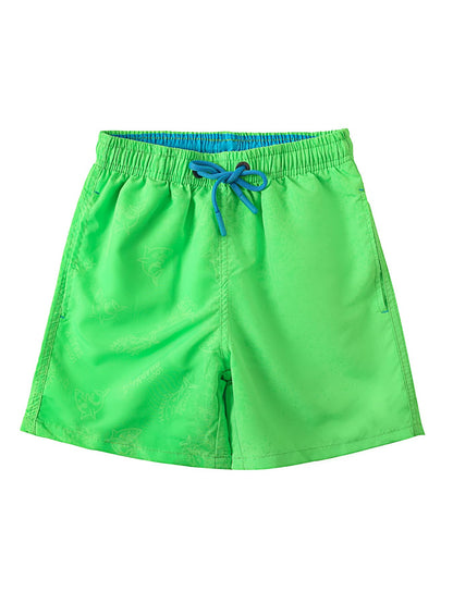 SERENYOU Boys' Board Shorts Children's Pattern Changing Swimming Shorts with Mesh Lining