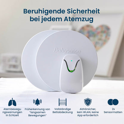 Babysense 7 Baby-Atemmonitor - Für unbeschwerten Schlaf und Sicherheit für Ihr Baby