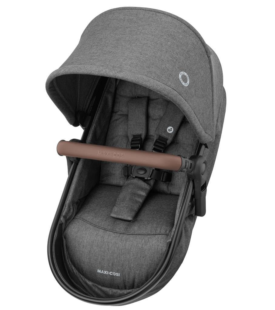Maxi-Cosi Zelia S Trio 3-in-1 Complete Set, 0–4 Years, up to 22 kg, Foldable, Compact, Adjustable Baby Pram, with CabrioFix S i-Size Baby Seat, Accessories, Changing Bag, Grey - Meloni2