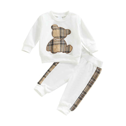 Baby Boys Girls Clothes Little Bear Sweatshirt + Trousers Two Piece Set Newborn Outfit