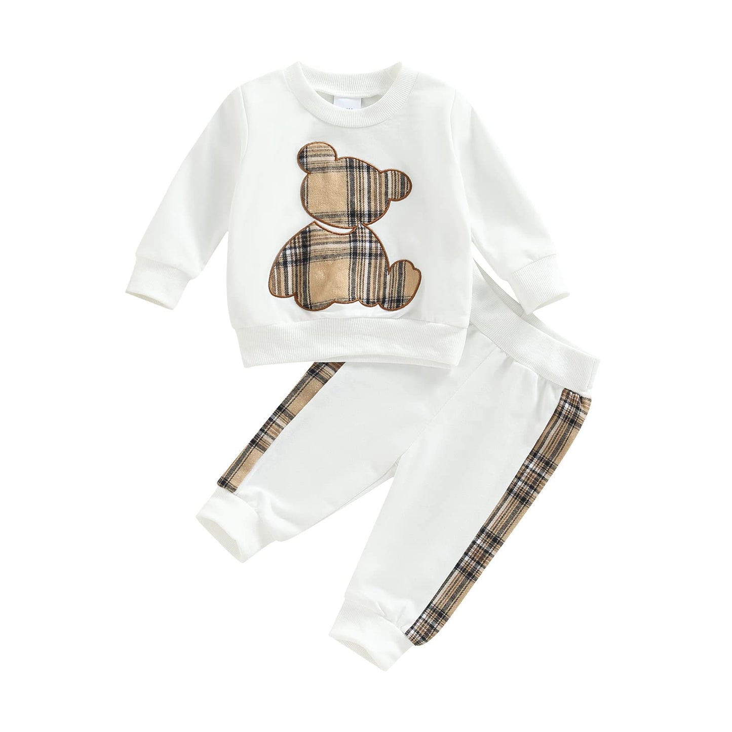 Baby Boys Girls Clothes Little Bear Sweatshirt + Trousers Two Piece Set Newborn Outfit 
