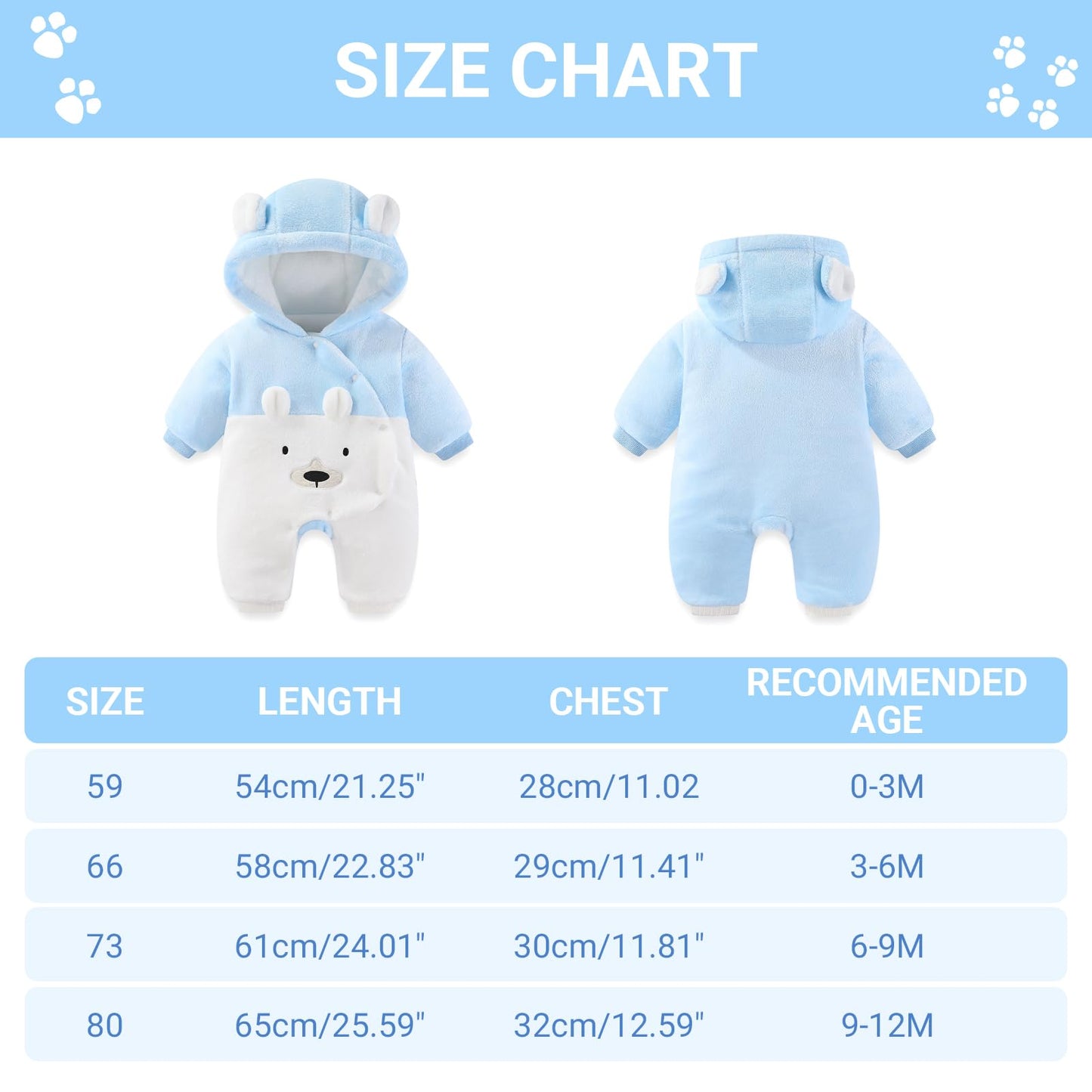 Baby Overalls Winter Schneeanzug Baby Flanell Wärmer Winter Overalls Overall für Jungen Mädchen