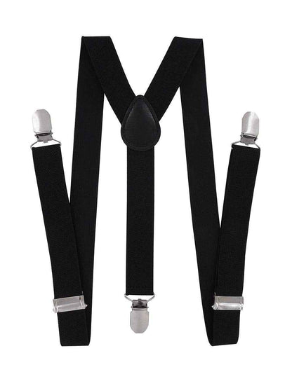 axy HTK25-1 Children's Boys Braces Y Shape Wide 2.5 cm with 3 Strong Clips Can be Combined with Bow Tie Plain Colours