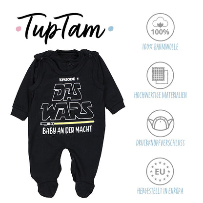 TupTam Unisex Baby Strampler Set Spruch Mamas & Papas Schatz