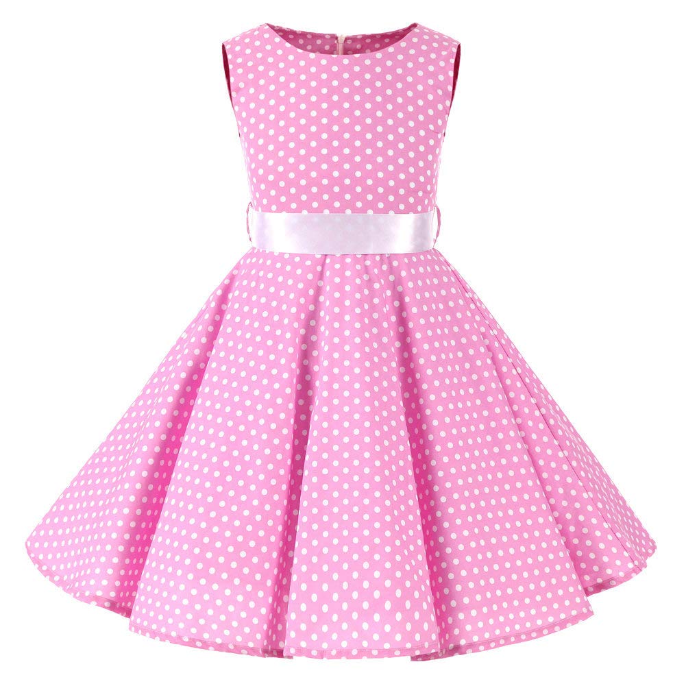 Mädchen Retro Vintage Rockabilly Kleid Partykleider Cocktailkleider