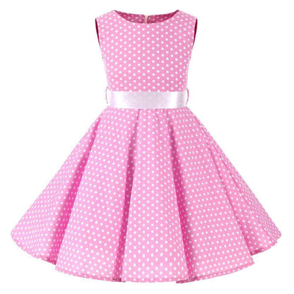 Mädchen Retro Vintage Rockabilly Kleid Partykleider Cocktailkleider