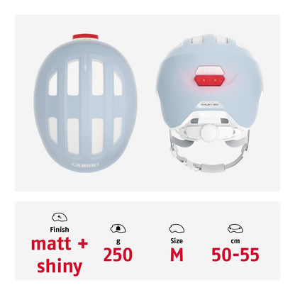 ABUS Kinderhelm Smiley 3.0 ACE LED - Fahrradhelm mit Licht