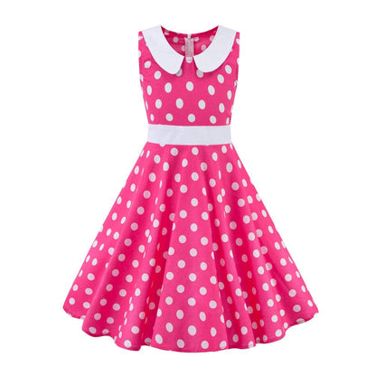 Mädchen Retro Vintage Rockabilly Kleid Partykleider Cocktailkleider
