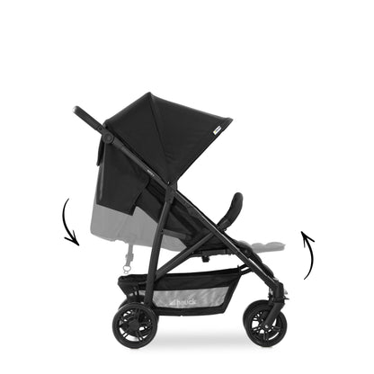 hauck Rapid 4, Grey - Pushchair from Birth up to 22 kg, Plastic Wheels, Compact & One Hand Folding, Height-Adjustable, Fully Reclining