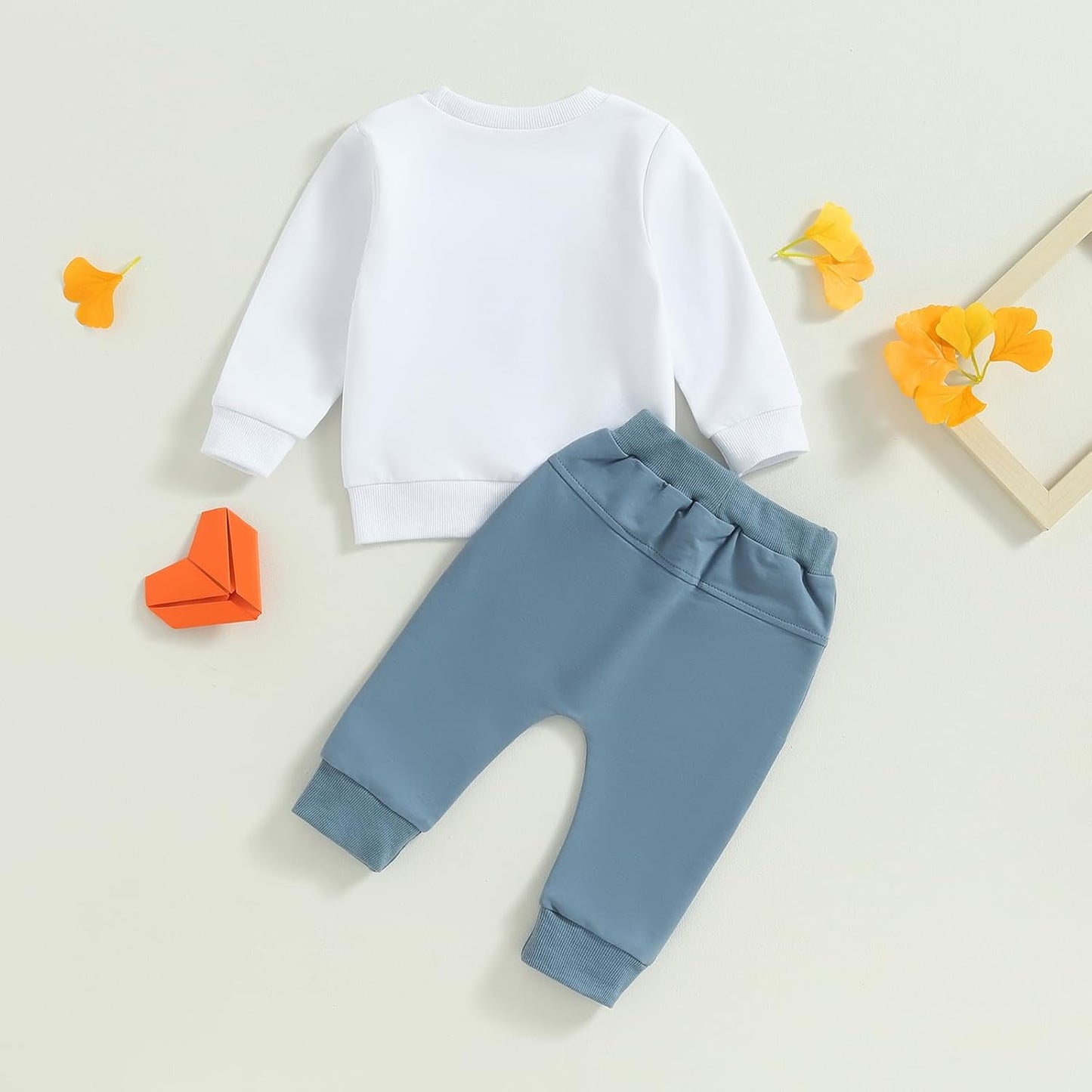 Baby Boys' Two-Piece Outfit, Long Sleeve Sweatshirt + Trousers, 2-Piece Set, Baby Clothing, 0-3 Years, Children's Outfit for Baby Boys 