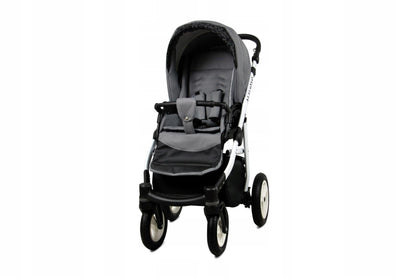 BabyLux® Kinderwagen Set 4 in 1 - Alu Way - incl. Babywanne, Buggy Sportsitz, Auto-Babyschale, ISOFIX-Basisstation - Autositz - Kinderwagenset - Kombikinderwagen mit Wickeltasche usw.