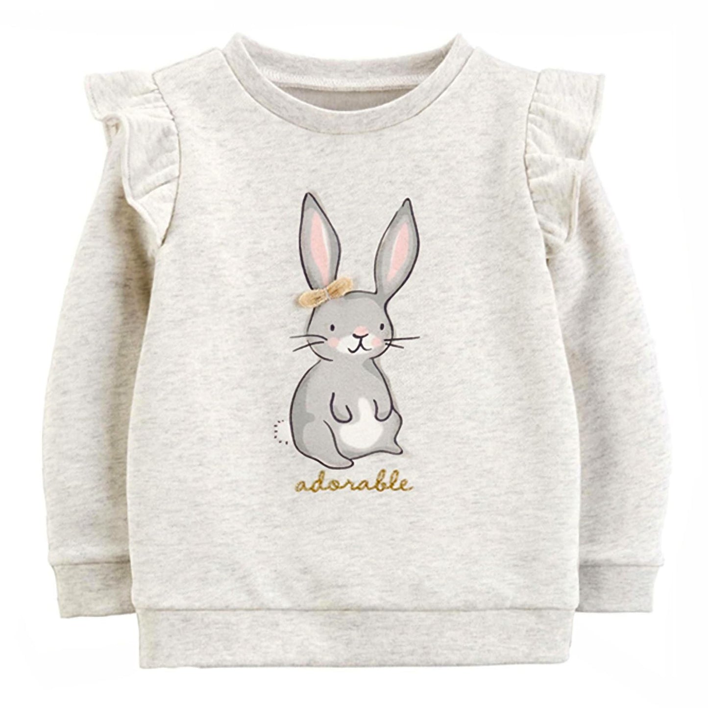 Codkkre Girls' Sweatshirt for Children Cute Cartoon Sweater Girls Long Sleeve Cotton Shirts Age 2-10 Years