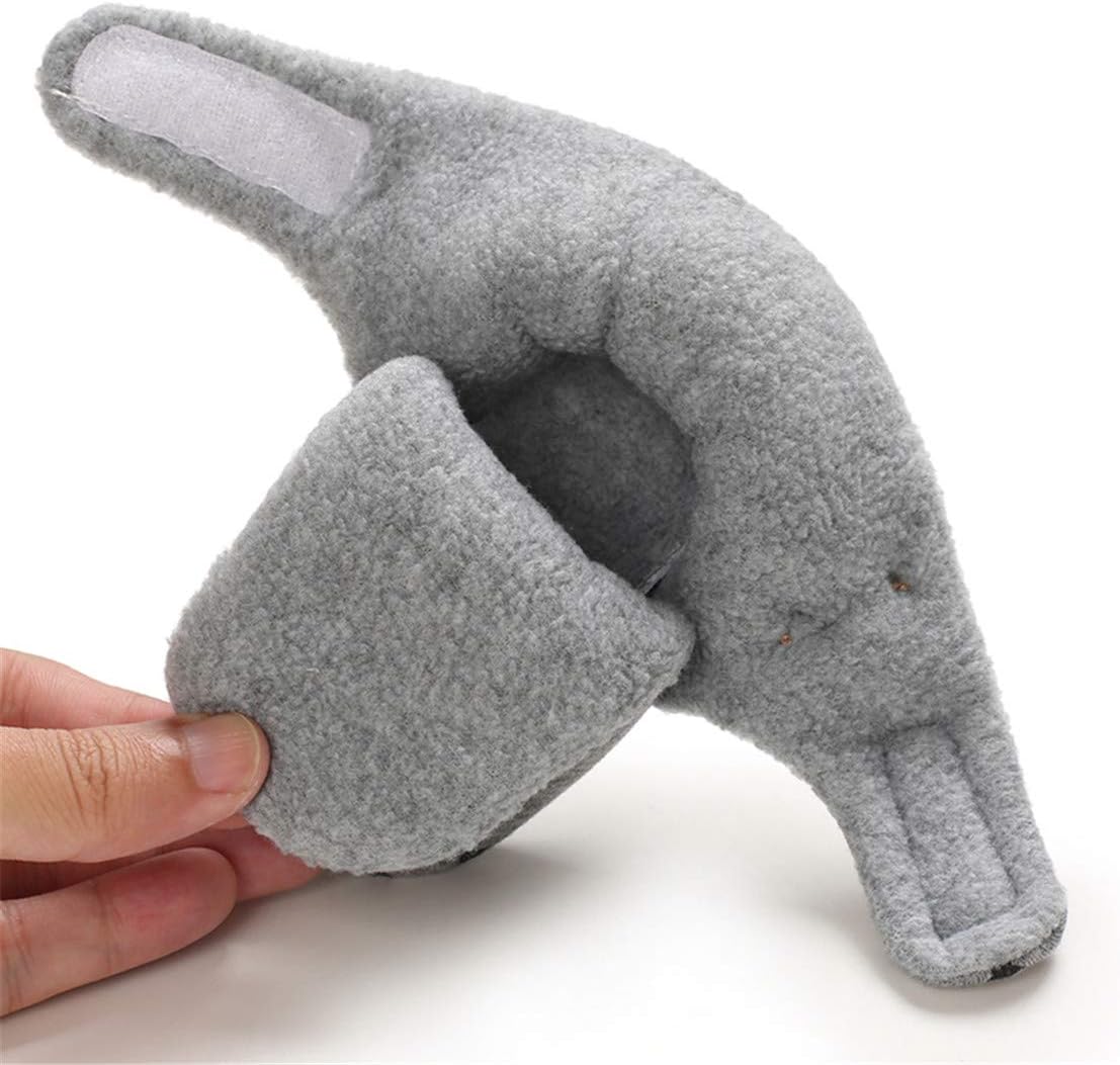 EDOTON Unisex-Baby Neugeborenes Fleece Booties, Baby Jungen Mädchen Weiche Sohlen Streifen Bootie Kleinkind Stiefel Niedlich Stiefel Socke Einstellbar