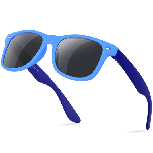 Nlieanuc Children's Sunglasses 3-10 Years for Boys Girls Polarised Children's Sunglasses UV400 Protection with Rubber Frame