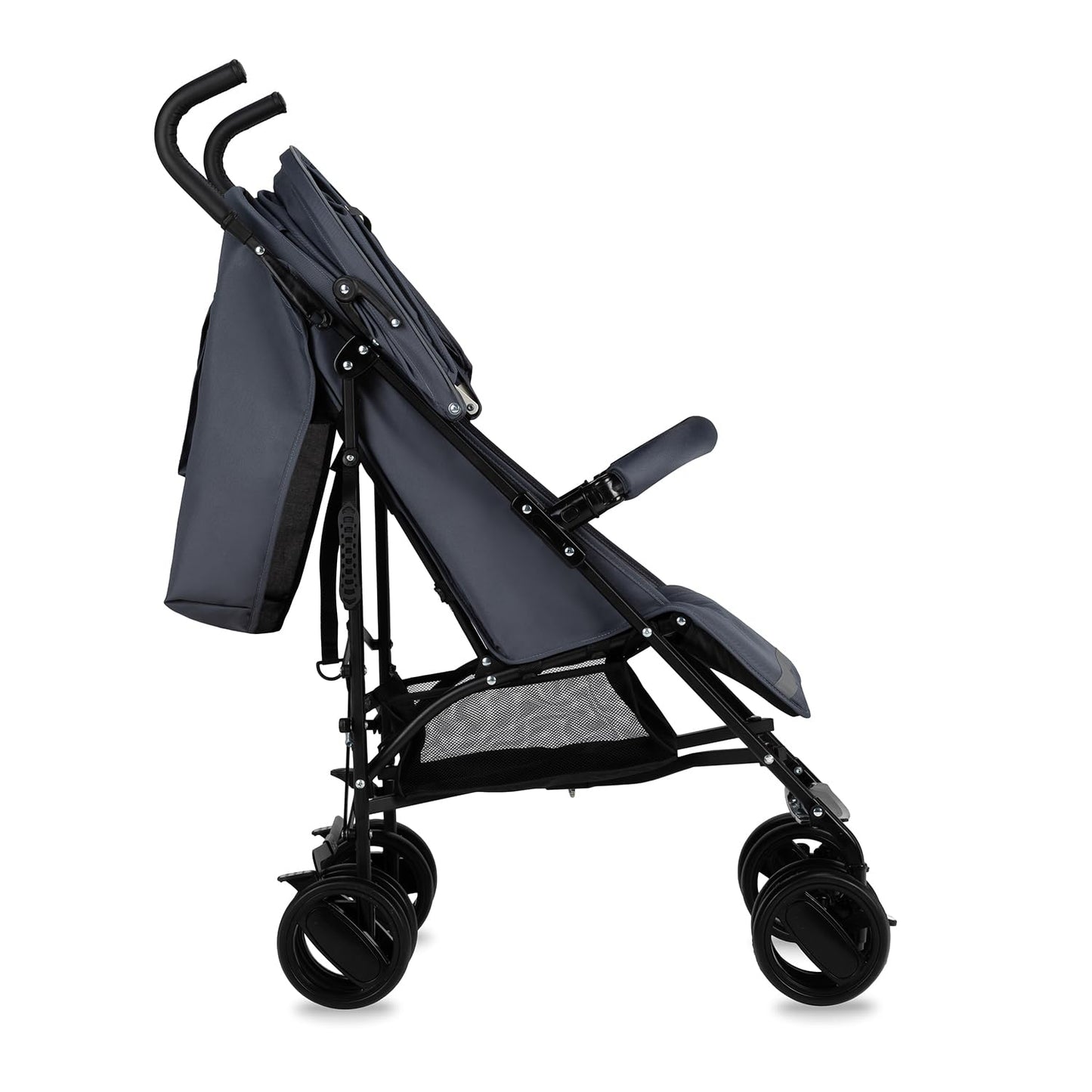 MoMi AKIRA Kinderbuggy Kinderwagen ab 6 Monaten (bis 15 kg), verstellbarer 5-Punkt-Sicherheitsgurt, Babytasche, Einkaufskorb, Regen- und Insektenschutz.